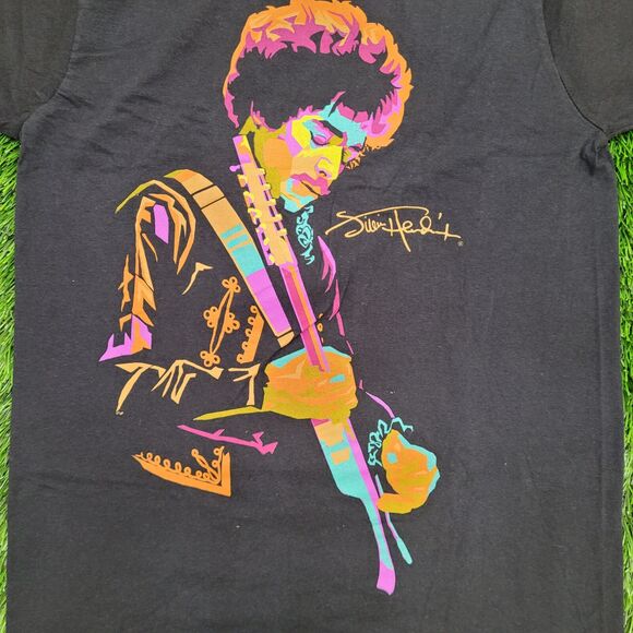 Jimi-Hendrix Shirt Womens Small 17x26 Black - Picture 11 of 12